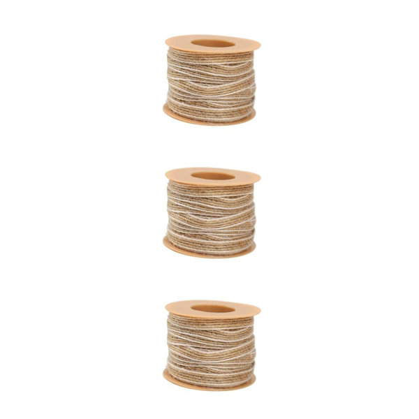 1/2/3/5 Naturlig jute Burlap Ribbon Home Craft Present Souvenir 5mm 3Set