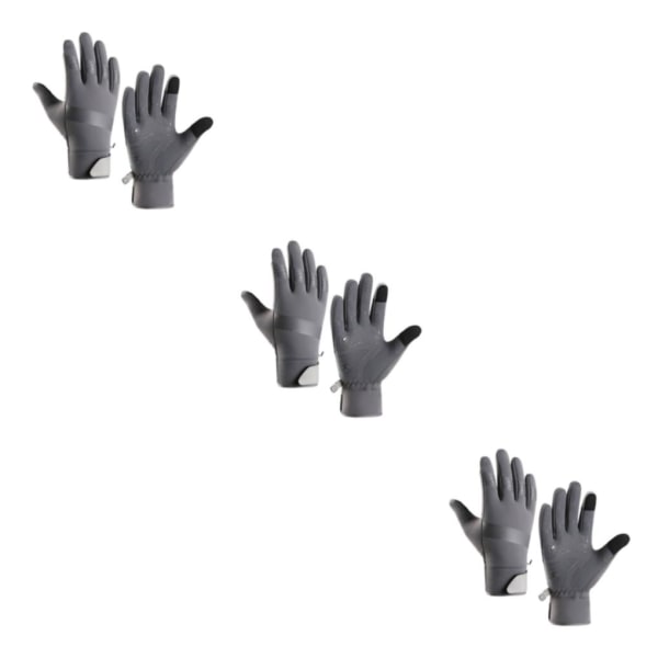 1/2/3/5 polyuretan vinterhandskar för oöverträffad värme och Grey XL 3PCS
