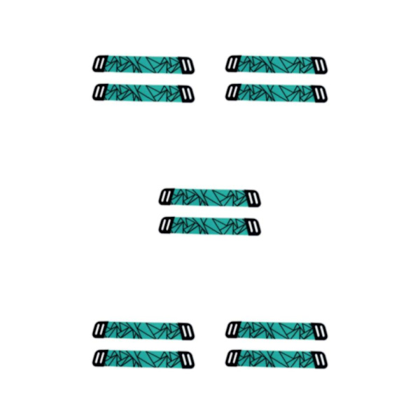 1/2/3/5 Öronkuddar Kudde Hörselskydd Andas Gamer Rhombus Green Shock-cushion Beam 5PCS