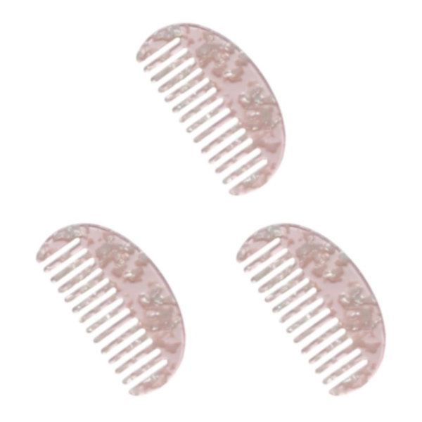 1/2/3/5 Lätt och kompakt geometrisk kam för bekväm pink 3PCS