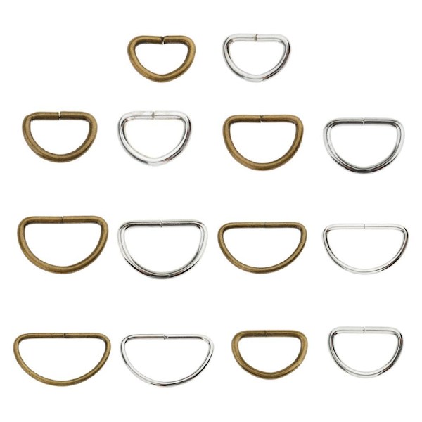 1/3/5 100 Pieces Alloy DIY D För Dee Ringar för Webbing Bronze 12x8x1.8m 1Set