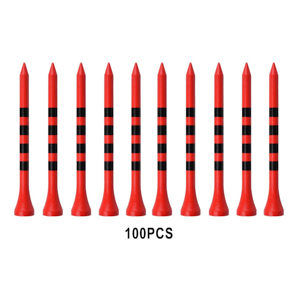 1/2/3/5 100st Bamboo För Golf Tees Stripe Mark Scale High 83mm Red 1Set