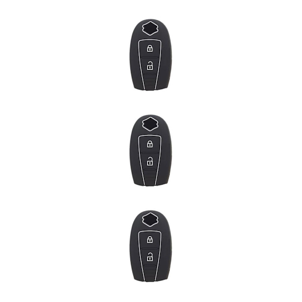 1/2/3/5 bilnyckel 3-knapps halkfri bilfjärrkontroll Black 3PCS
