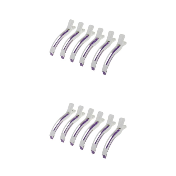 1/2/3/5 6 stycken hårsektionsklämmor Klämmor Salong Frisör White Purple 2Set