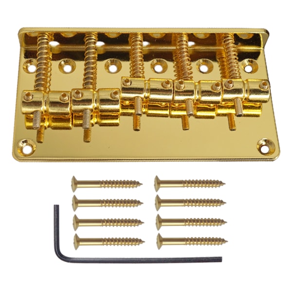 1/2/3 5 sadelbrygga skruvnyckel för 5-strängad elbas Golden 98mm 1Set