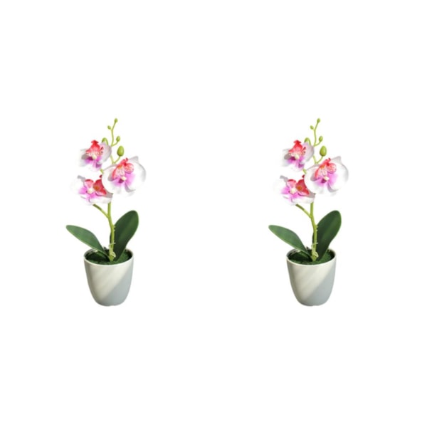 1/2/3/5 Realistiskt utseende Hållbar konstgjord blomma för DIY White+Purple 2PCS