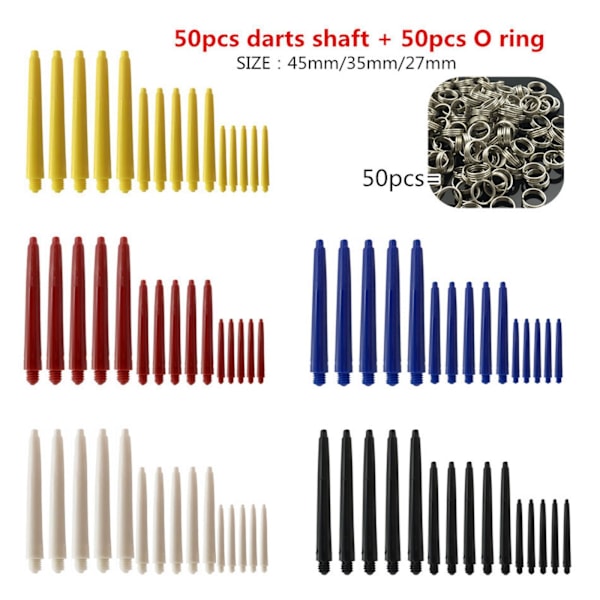 1/2/3/5 50x För Shafts 2BA Dart Tillbehör med skydd 45mm Red 1Set