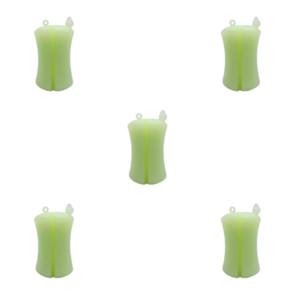 1/2/3/5 Bärbar fiskespö Fast boll Slitstark Slitstark Light Green 6 x 3.8cm 5Set