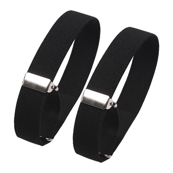 1/2/3/5 2 stycken Mode herrskjortärmhållare elastisk Black 2x32cm 5Set