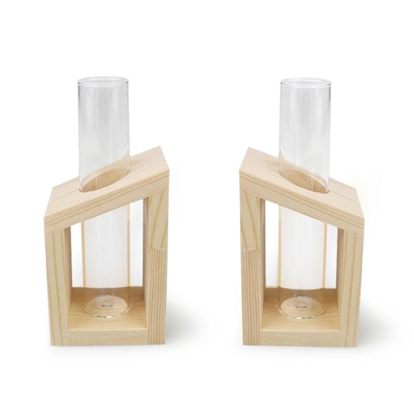 1/2/3 Glasprovrör Vas Planteringskärl Växt Terrarium för Beige 1 Tube 1Set