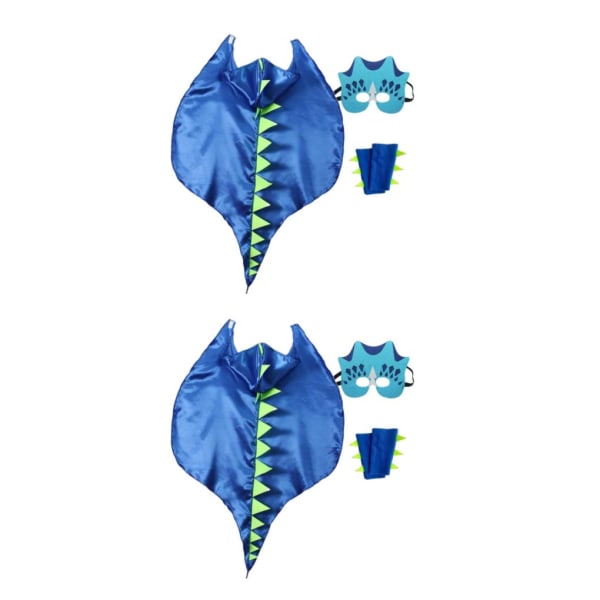 1/2/3/5 Dragon Clothing Trick or Treating Cape Cosplay Cartoon Blue 82.5x66cm 2Set