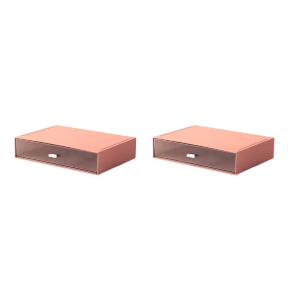 1/2/3/5 förvaringslåda för stapelbar låda i plast - organiserad förvaring pink 1 drawer 2PCS
