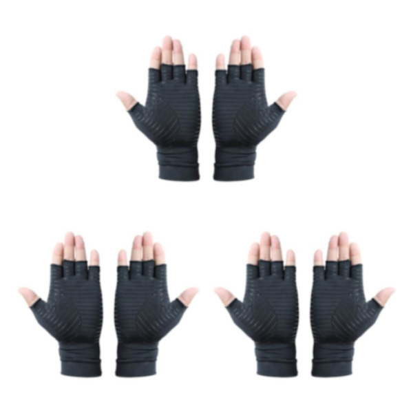 1/2/3/5 spelhandskar Lätt att bära och för intensivt spelande black XL 3Set