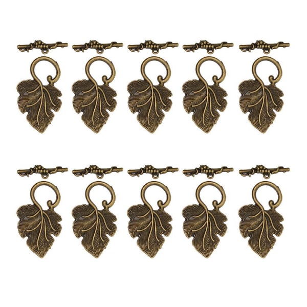 1/2/3 10 set Leaf OT Toggle Clasps Smycken Clasp Connectors Bronze 1Set