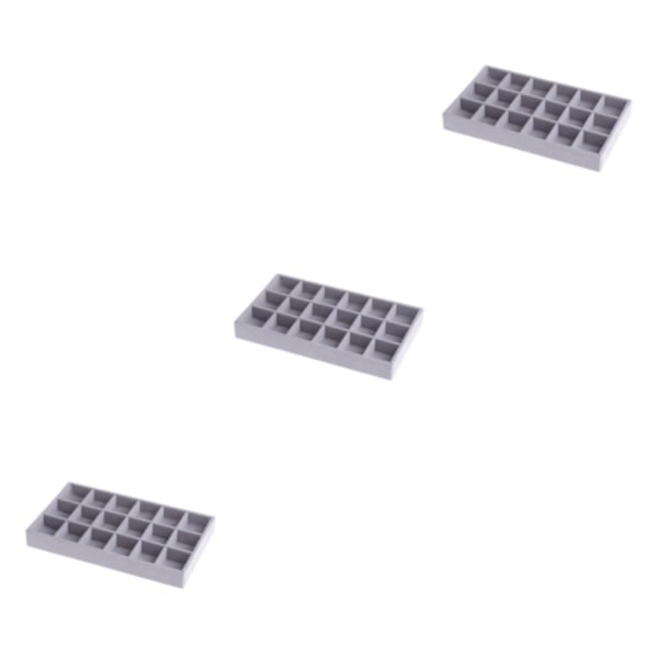 1/2/3/5 Stapelbar smyckesbricka Multipurpose Portable Velvet för 18 Grids Style A 3Set