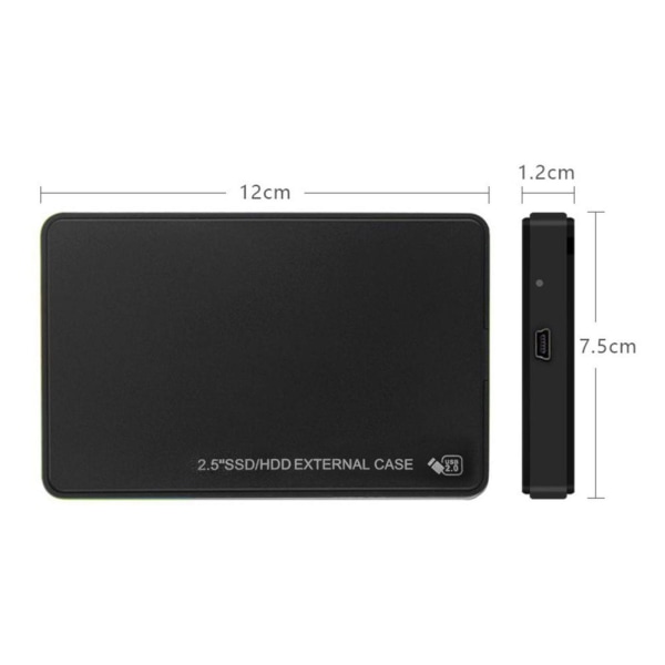 1/2/3/5 Portabelt hölje USB 2.0 för för bärbar dator Black 12x7.6x1.3cm 5Set