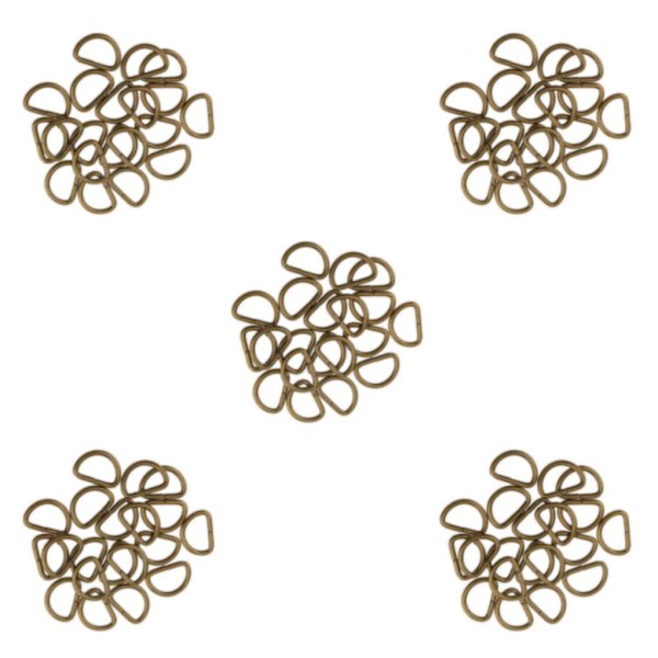 1/3/5 100 Pieces Alloy DIY D För Dee Ringar för Webbing Bronze 12x8x1.8m 5Set
