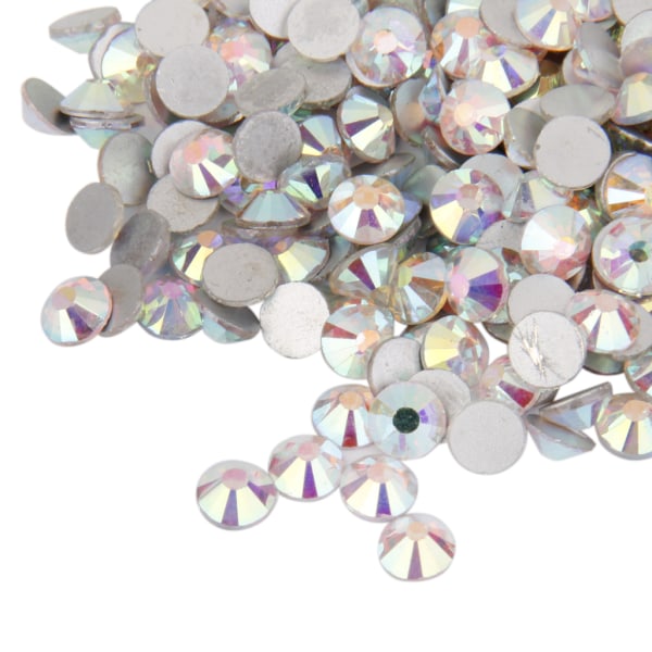 Glas Kristall Rund Platt Rygg Rhinestones Gems White SS6 1400 Pcs