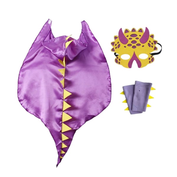 1/2/3/5 Dragon Clothing Trick or Treating Cape Cosplay Cartoon Purple 82.5x66cm 1Set