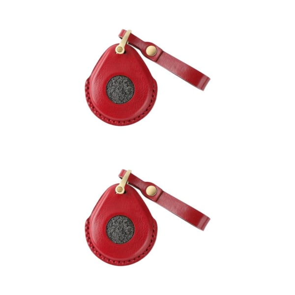 1/2/3/5 cover PU-läder Söt passform för motorcykelpojkvän Red 2Set