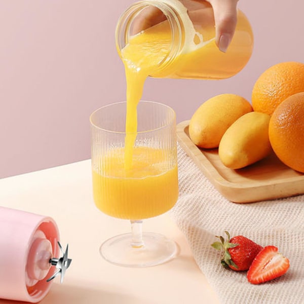 1/2 500mL Blender elektrisk fruktmixermaskin Ice Mini Juicer with Lid White 380ml 7 x 7 x 18.5cm 1Set