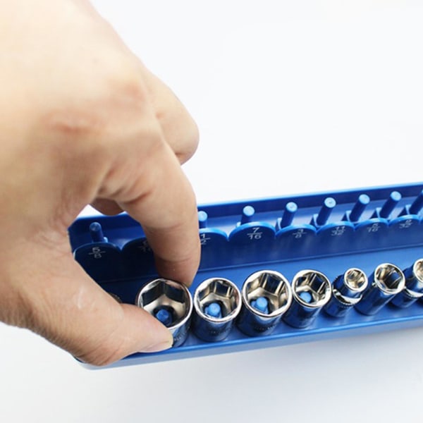 1/4 3/8 1/2 Socket Tray Rail Rack Hållare Organizer 44928 Medium