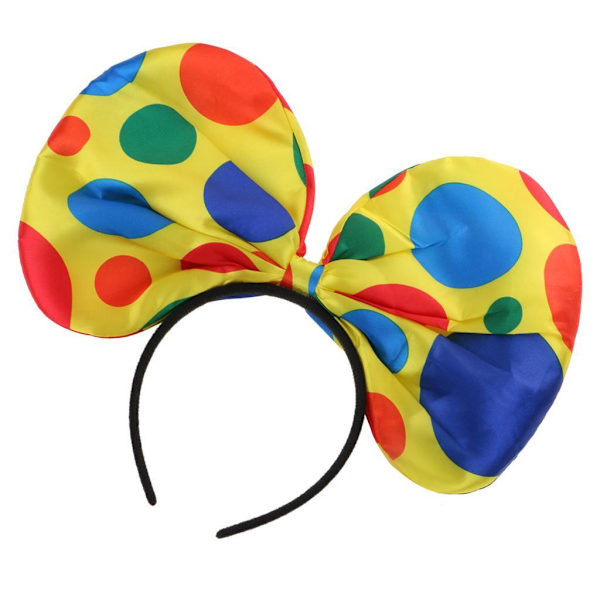 1/2/3 Polka Dot Clown Hat Pannband Jester Hairband Costume Fancy Type B 1Set
