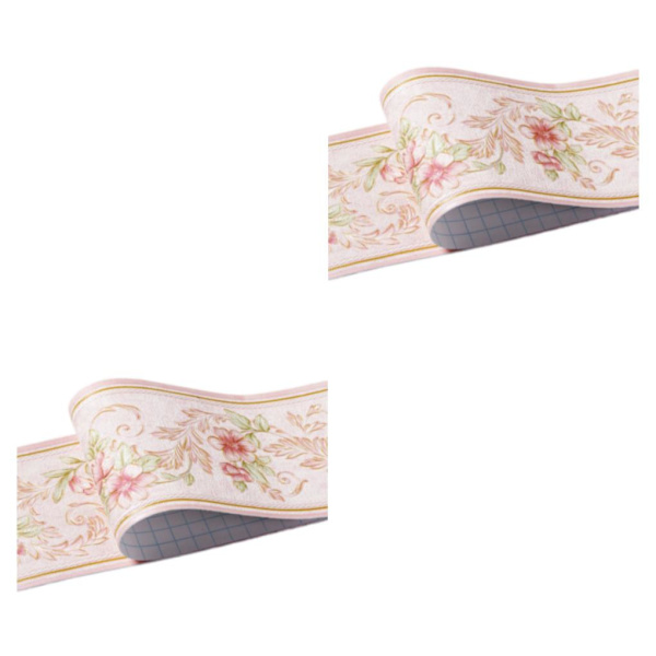 1/2/3/5 Retro Fashion PVC vattentät midjelinje för robust vägg pink  garden 2Set