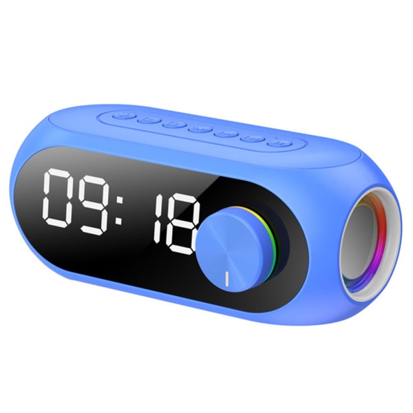 1/3/5 trådlös LED-högtalare Stereo Väckarklocka Musikspelare Blue 1 Pc