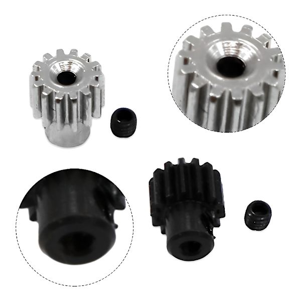 1/2/3/5 14T Pinion Gear För 1/12 ECX Rc RGT136100 Utsökt gray 1Set