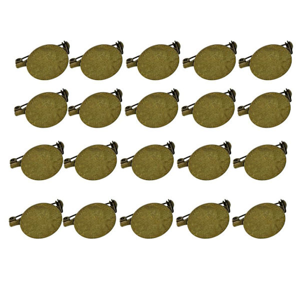 1/2/3/5 20 stycken Rund Brosch Bas Blank bricka Säkerhet För Pins 20 Pcs , Bronze,20mm 1Set