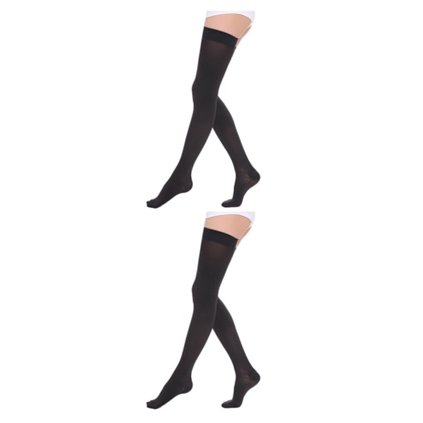 1/2/3 Trendiga och moderiktiga över knästrumpor för Toe wrapping - black M 2Set