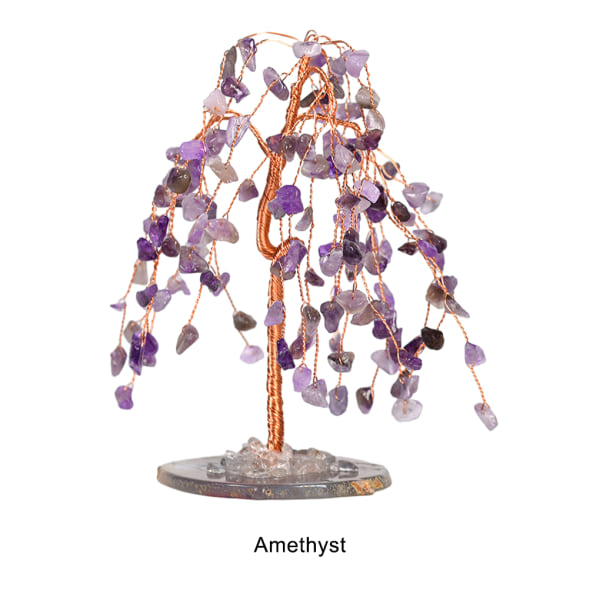 Utsökt Craft Tree Desktop Ornament - Symbol för lycka Purple