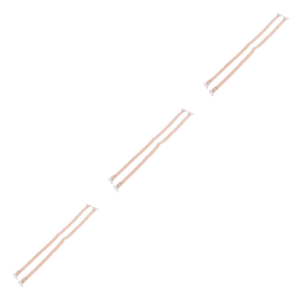 2/3/5 Dam Non-För slip BH-remmar Justerbar ersättning Beige 3Set