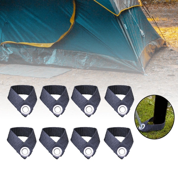 1/3/5 8x Tältpinnar Fixering Spänne Metallhål Camping Baldakin Stång 1Set