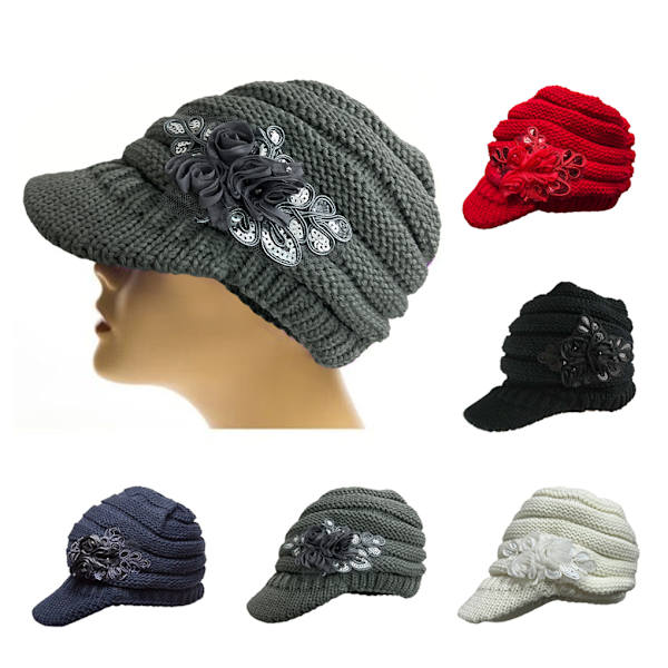1/2/3 Snygg ullhatt för moderiktiga och varma vinterkläder gray 1Set