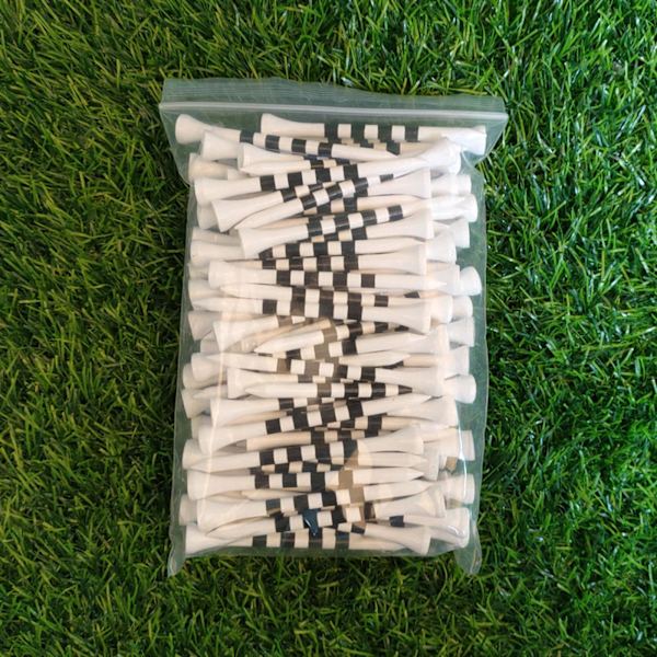 1/2/3/5 100st Bamboo För Golf Tees Stripe Mark Scale High 83mm White 1Set