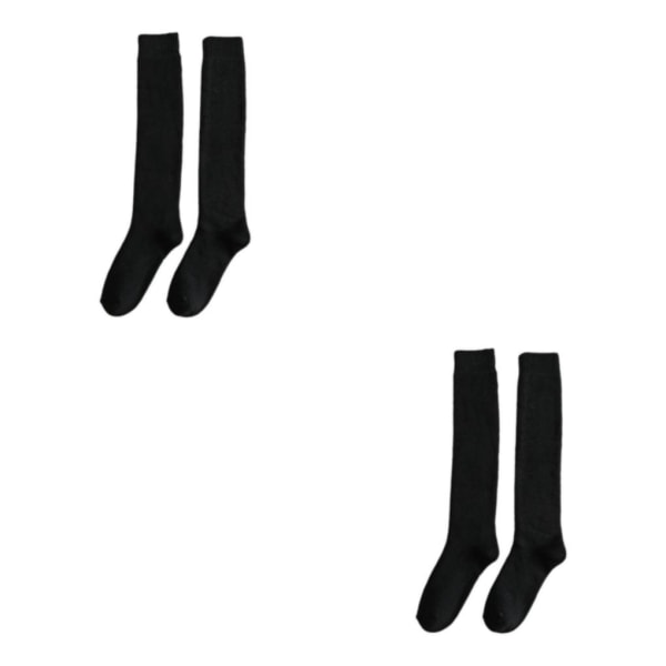 1/2 Andas bomull Herr Knähög Varm Lång Vinter Tjock Black 39cm 2Set