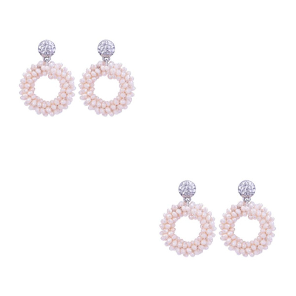 1/2/3/5 Lättviktshandgjorda droppörhängen för kvinnor Fashionabla light pink 2Set