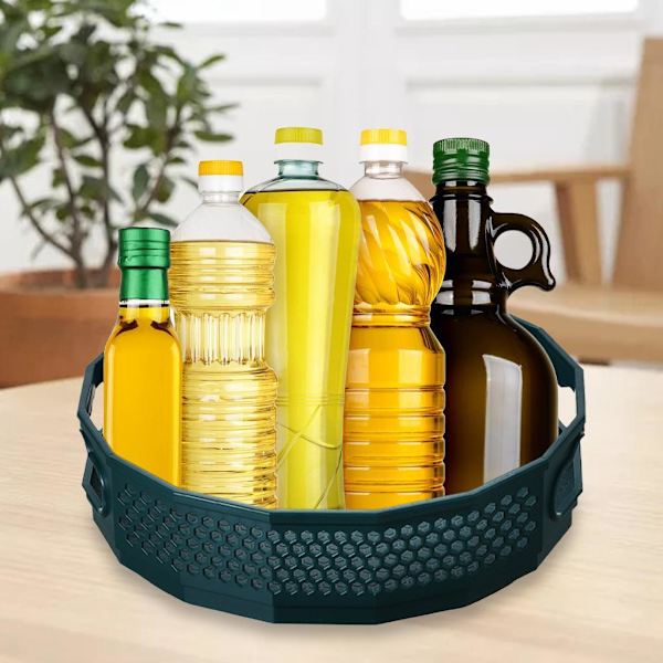 1/2/3 anti-sladd skivspelare Kryddställ för badrumsförvaring Green L 1Set