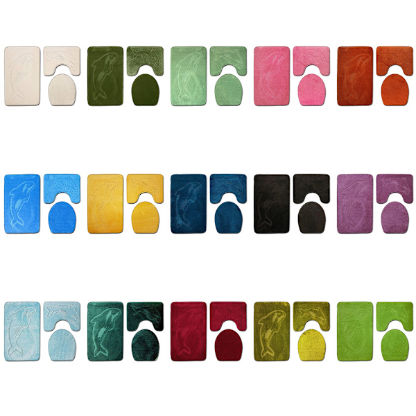 1/2 3pack/lot Halkfri Chenille Badmatta Lätt att installera PJ210922-A021 1Set