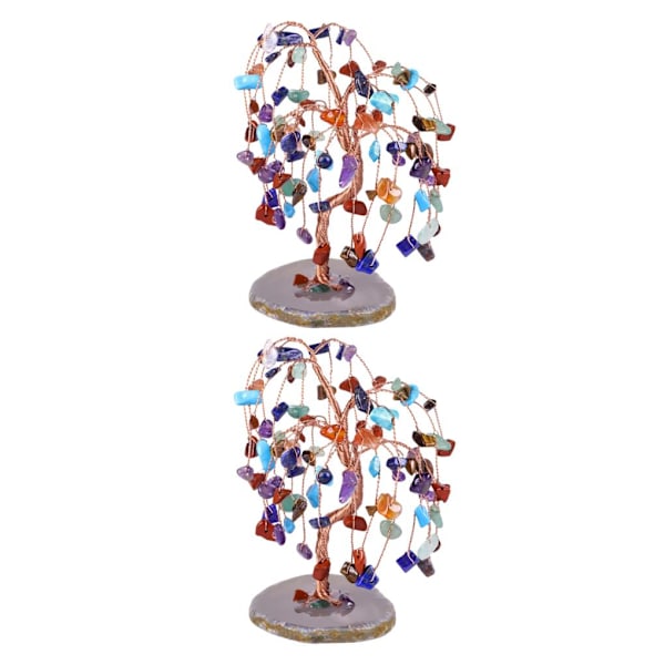 1/2/3/5 Crystals Money Tree Prosperity and Beauty to Space colours 2PCS