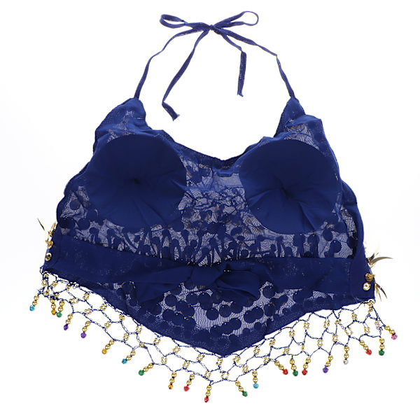 1/2/3 Magdanskostymer BH Halter Top Sequin Performance Royal Blue 1Set