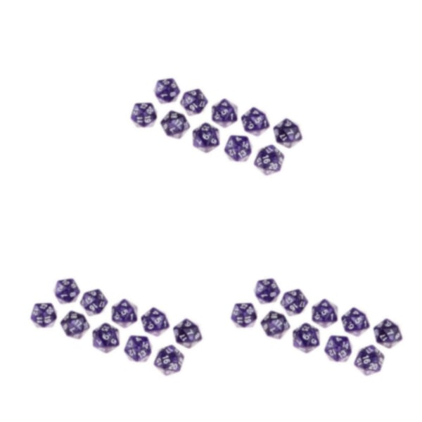 1/2/3/5 10 paket med tjugosidiga tärningar D20 Spelar D&D RPG Party Purple 10 Pcs 3Set