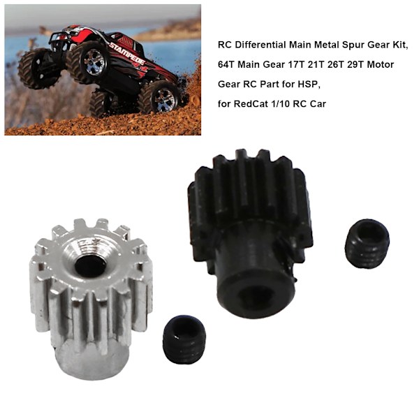 1/2/3/5 14T Pinion Gear För 1/12 ECX Rc RGT136100 Utsökt gray 1Set