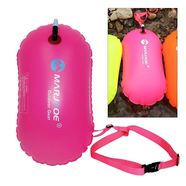 Uppblåsbar Swim Booy Tow Float lättviktsanordning för vatten Rose Red