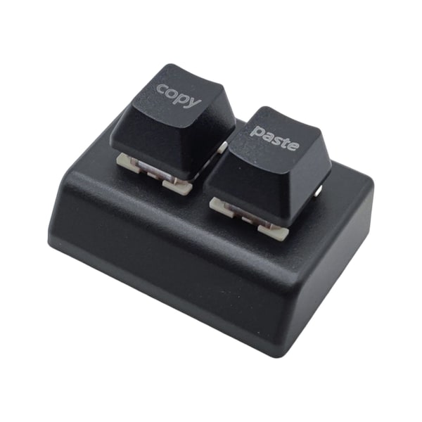 1/2/3 Kopiera och klistra in tangentbord med 2 tangenter Röd Switches USB Mini 2-nyckel Black 52 x 48 x 30mm 1Set