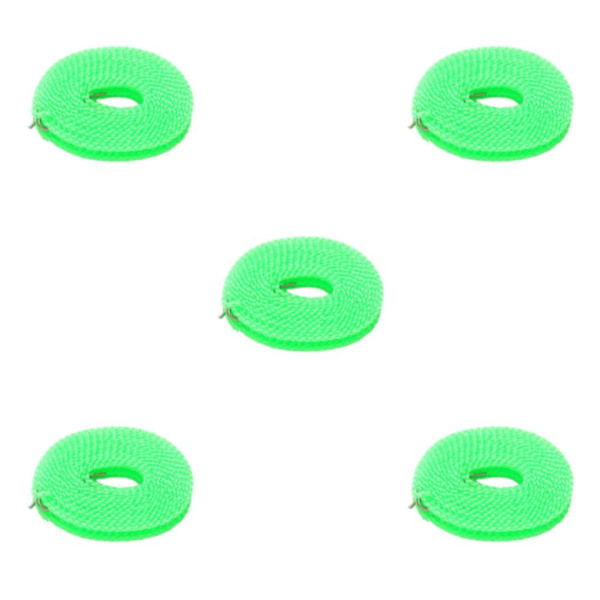 2/3/5 Klädstreck Stretchig bärbar tvättsnöre för trädgård green 800cm 5Set