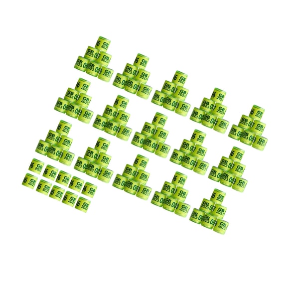 1/2/3/5 100st 8mm 2023 För duvring för de flesta vuxna fåglar Light Yellow UK 100 pcs 5PCS