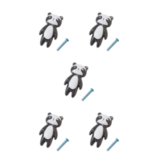1/2/3/5 Kompakta och lätta knoppar för byrålådor Enkelt panda 5Set
